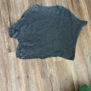 Vintage LA BOTTEGA DI BRUNELLA Women's Gray Textured Top